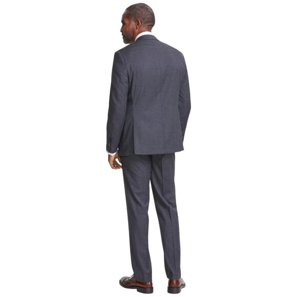 Tallia Men's Solid Grey Classic Slim-Fit Sport Coat Formal Suit Blazer Size 50R - Picture 4 of 9